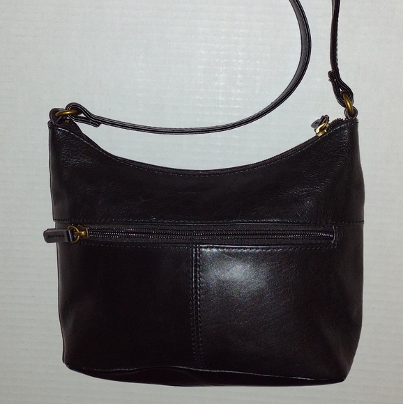 TIGNANELLO Black Genuine Leather Crossbody Bag w/RFID safe Credit Card holder - Picture 2 of 11